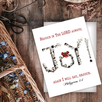 HOL-017 Joy Christmas Card - Wholesale