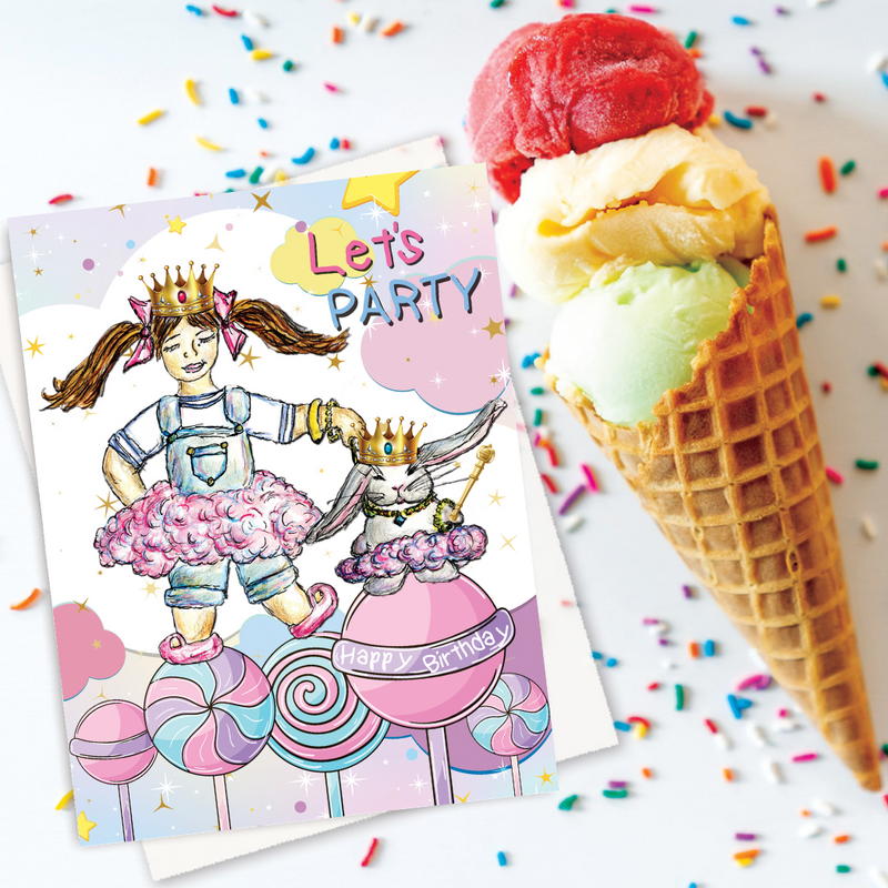 BDAY-004 Let's Party Birthday Card- Wholesale