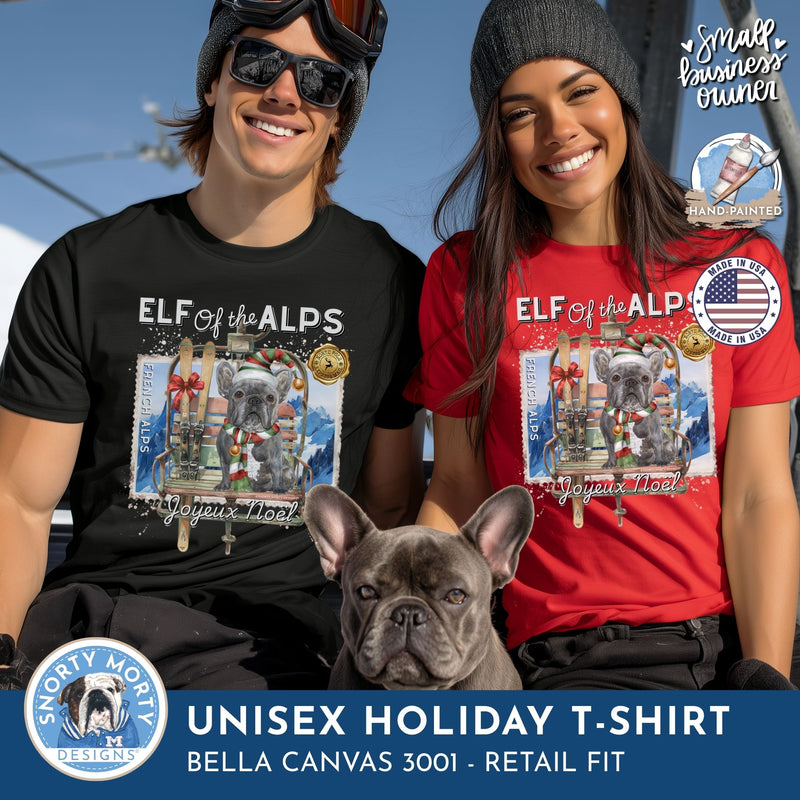 Elf of the Alps – Funny French Bulldog Ski Holiday Shirt