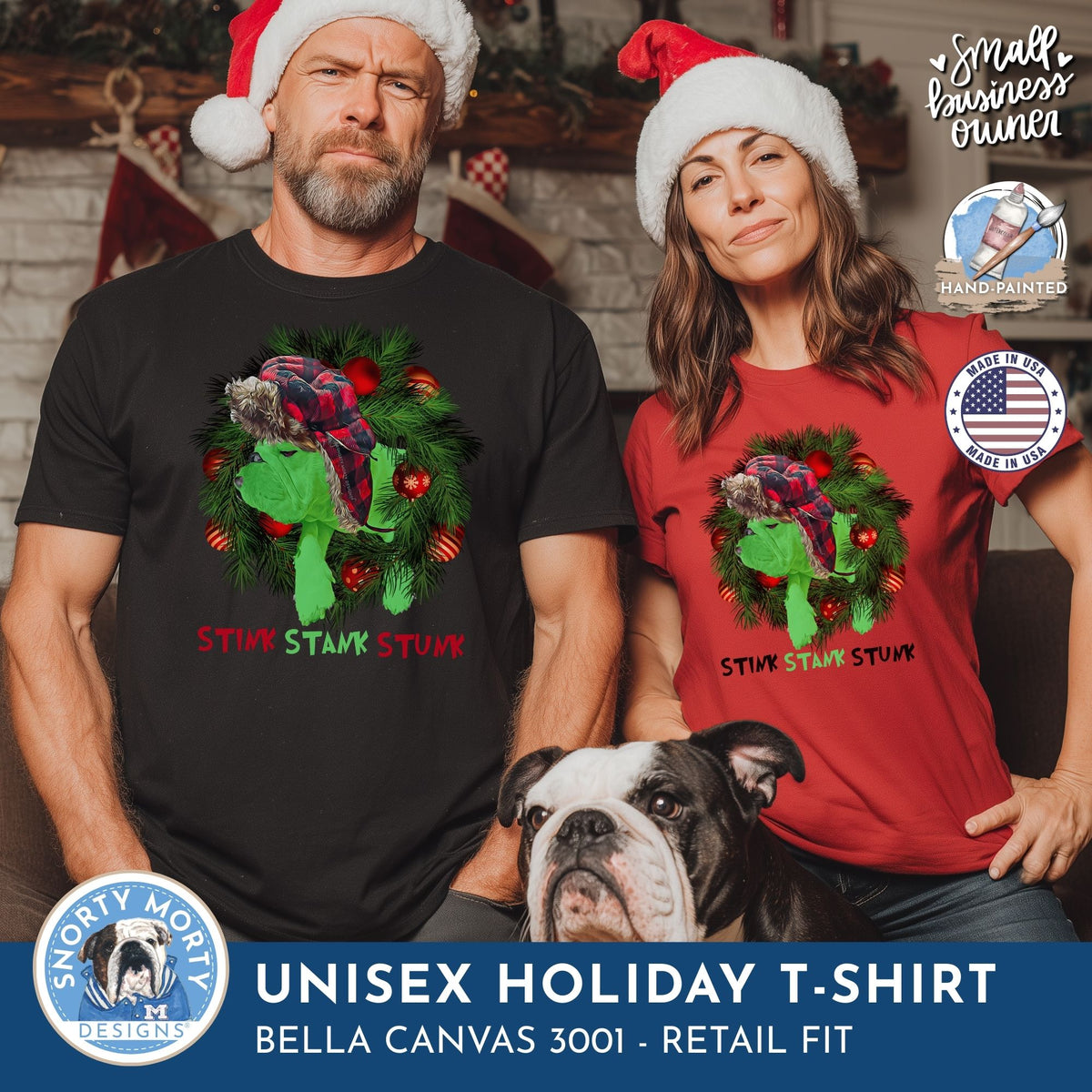 Stink Stank Stunk – Funny Bulldog Grinch Christmas Shirt