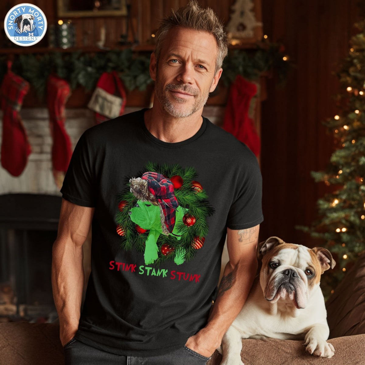 Stink Stank Stunk – Funny Bulldog Grinch Christmas Shirt