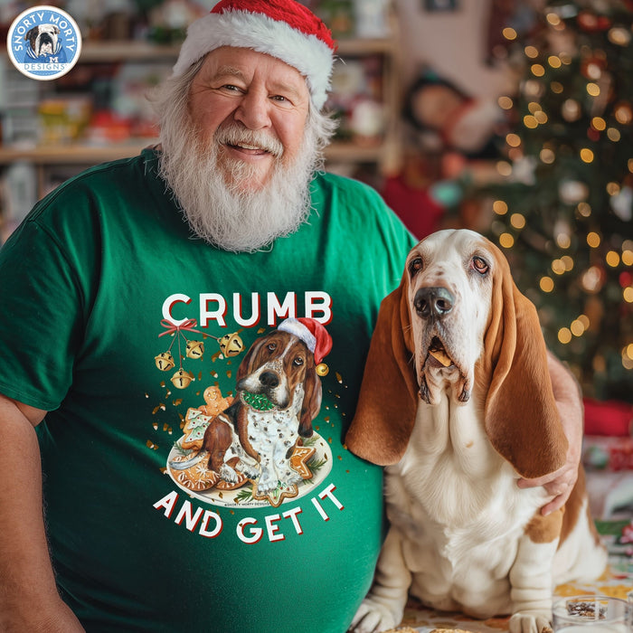 Crumb and Get It – Funny Basset Hound Christmas Cookie Shirt