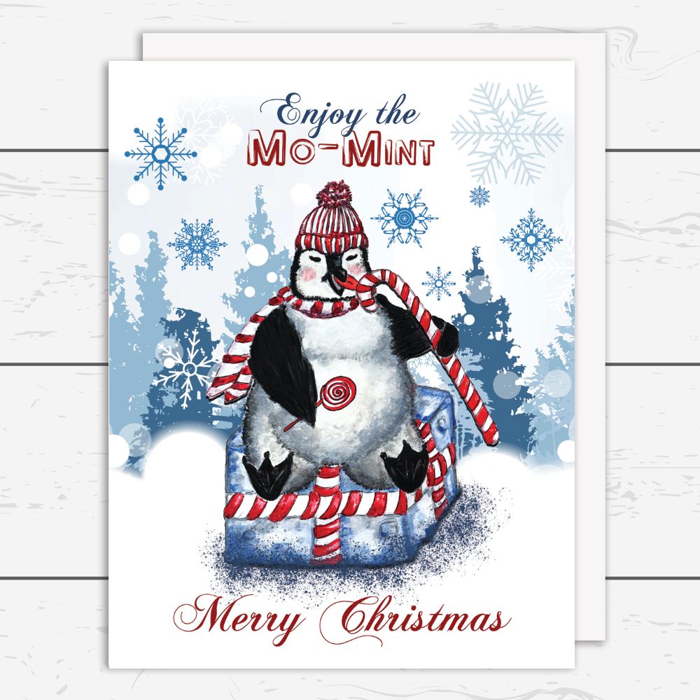HOL-004 Merry Christmas Penguin Card - Wholesale