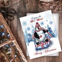HOL-004 Merry Christmas Penguin Card - Wholesale