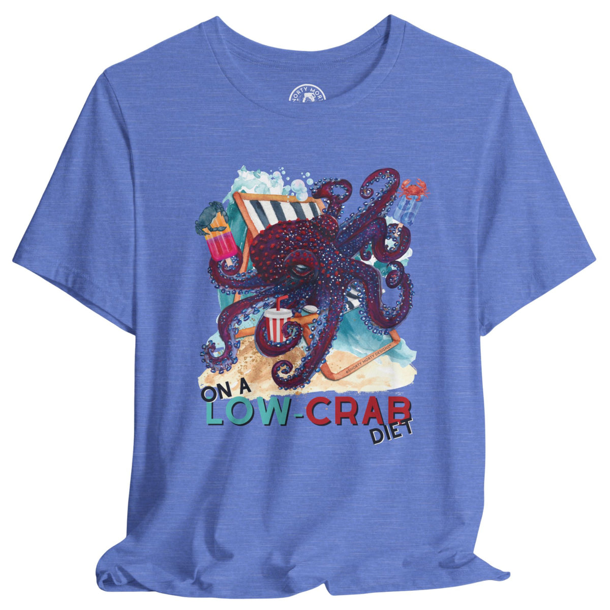 Low-Crab Diet – Funny Octopus Beach Shirt