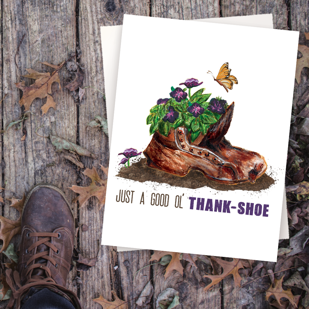 Old Shoe Thank You Card