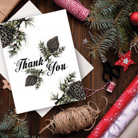 Pine Cone Thank You Card