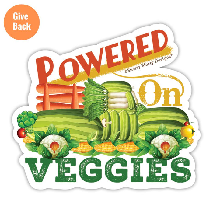 STK-028 Powered On Veggies Sticker - Wholesale