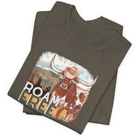 TS-001 Roam Free Longhorn Graphic T-Shirt - Wholesale