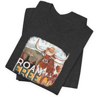 TS-001 Roam Free Longhorn Graphic T-Shirt - Wholesale