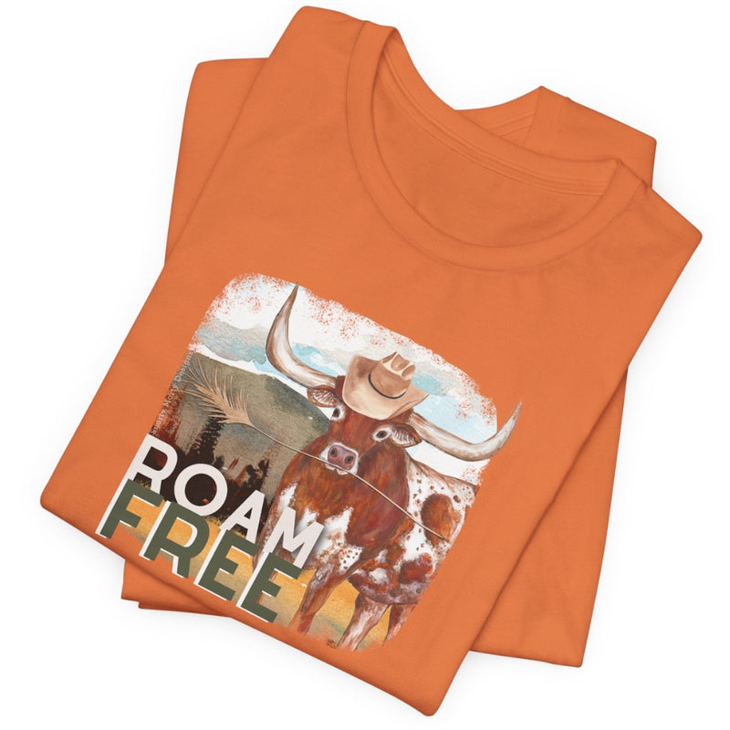 TS-001 Roam Free Longhorn Graphic T-Shirt - Wholesale