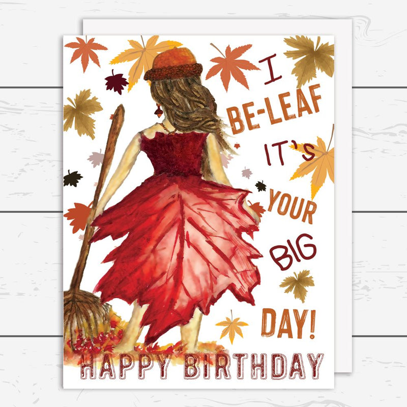 Seasonal Fall Birthday Girl Card