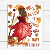 BDAY-015 Seasonal Fall Birthday Girl Card - Wholesale