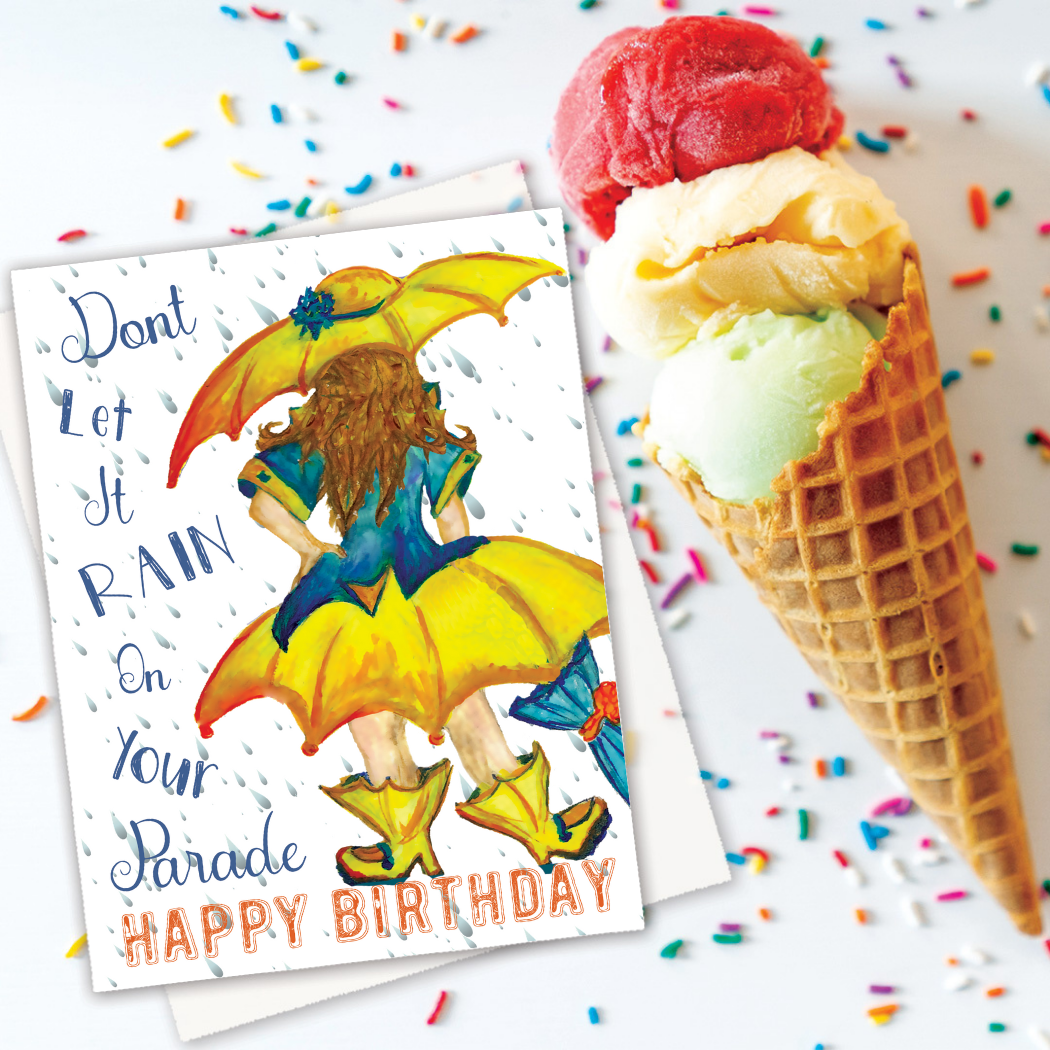 BDAY-013 Seasonal Spring Birthday Girl Card - Wholesale