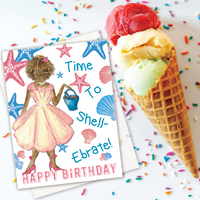 BDAY-014 Seasonal Summer Birthday Girl Card - Wholesale