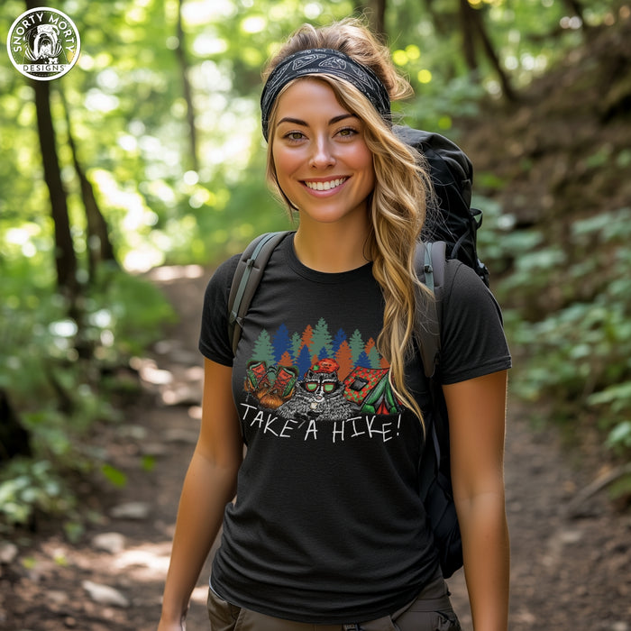 Take a Hike Shirt – Funny Hiking Raccoon Trail Tee