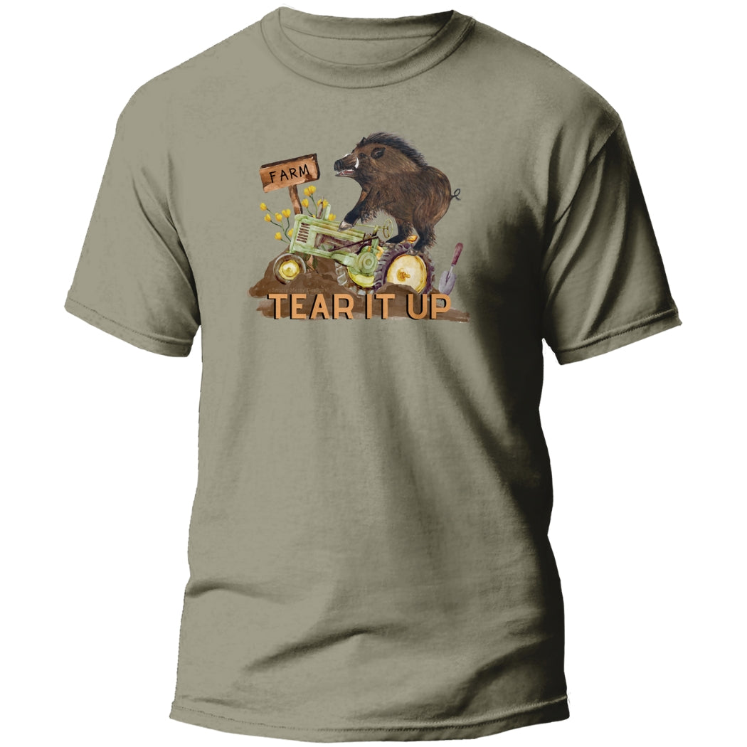 TS-007 Tear It Up Farm Hog Graphic T-Shirt - Wholesale