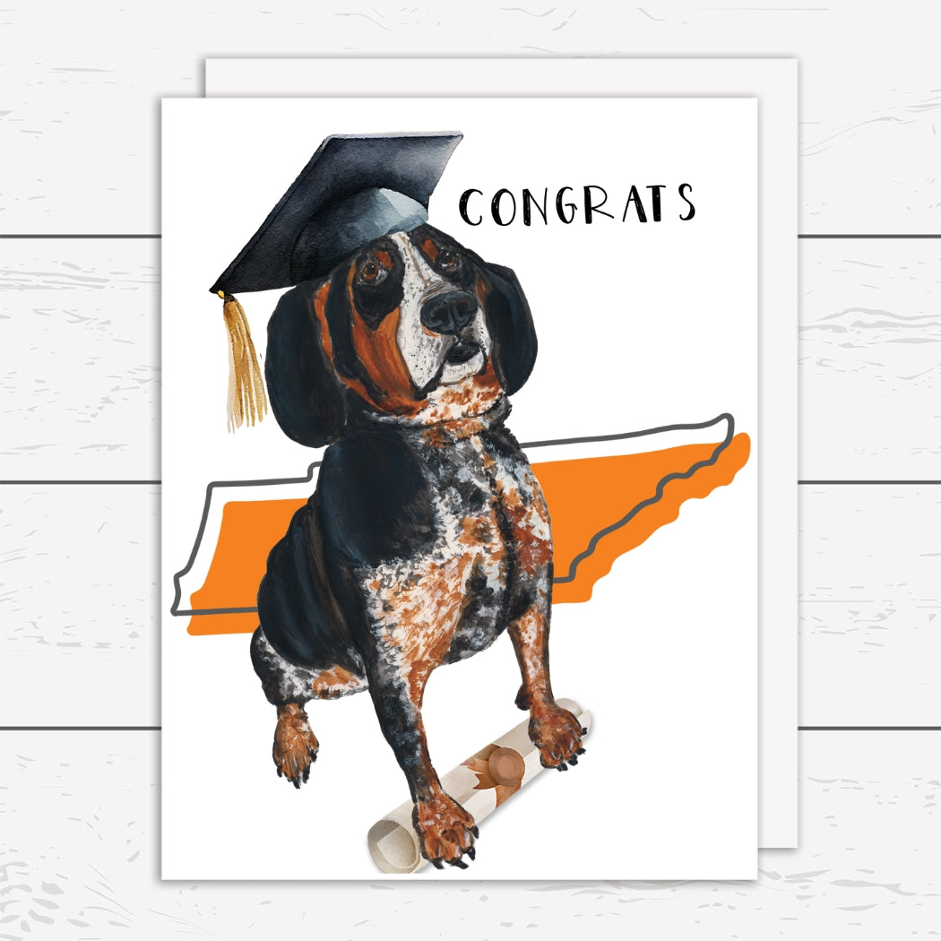 Tennessee Hound Dog Graduation Card