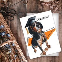 Tennessee Hound Dog Graduation Card