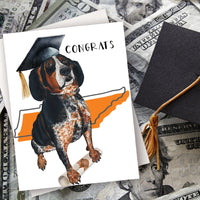 Tennessee Hound Dog Graduation Card