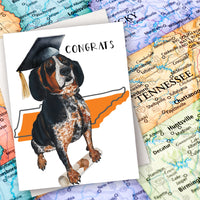 Tennessee Hound Dog Graduation Card