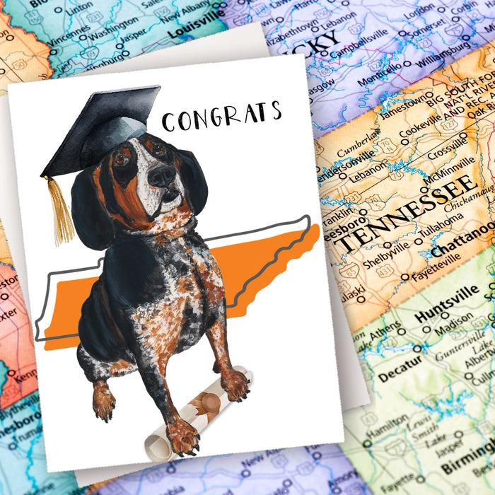 YAY-011 Tennessee Hound Dog Graduation Card - Wholesale