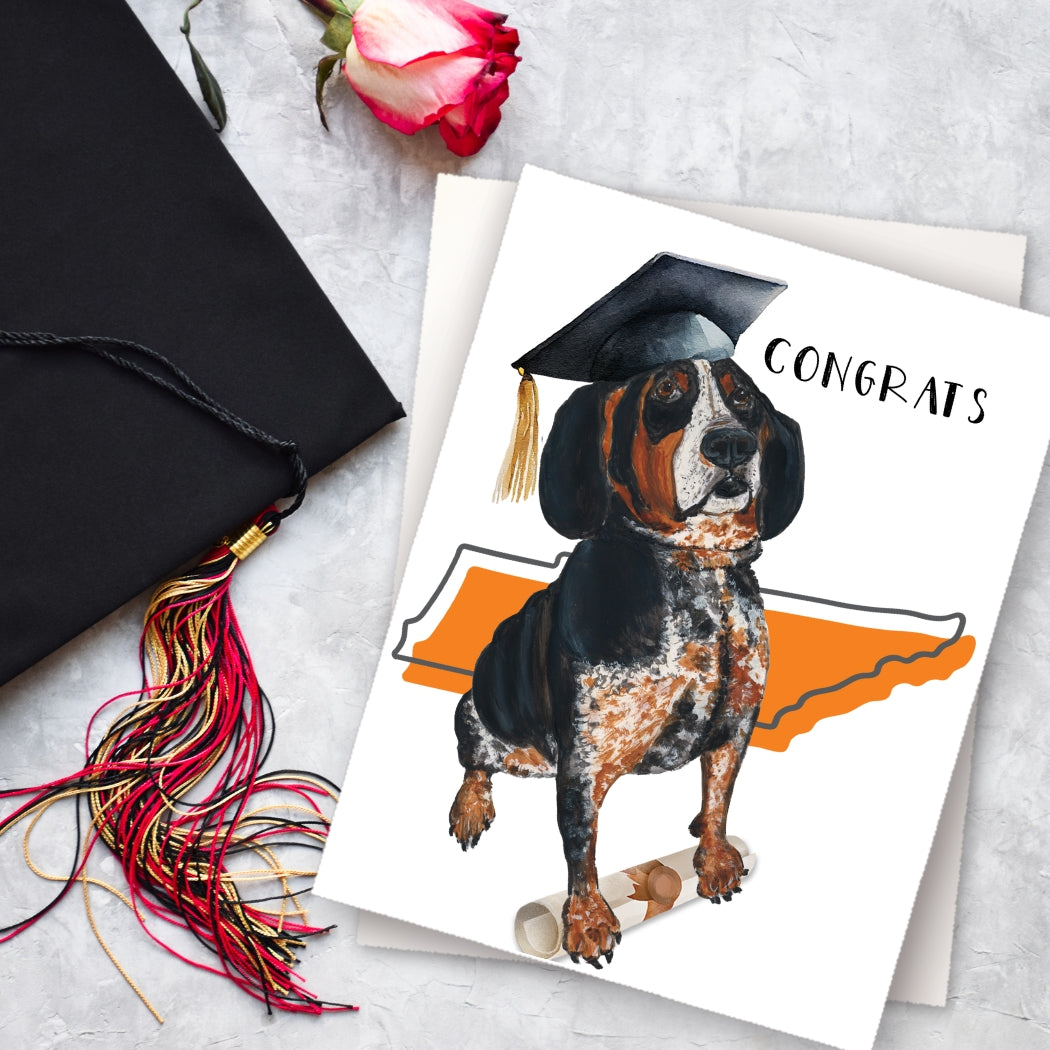 YAY-011 Tennessee Hound Dog Graduation Card - Wholesale