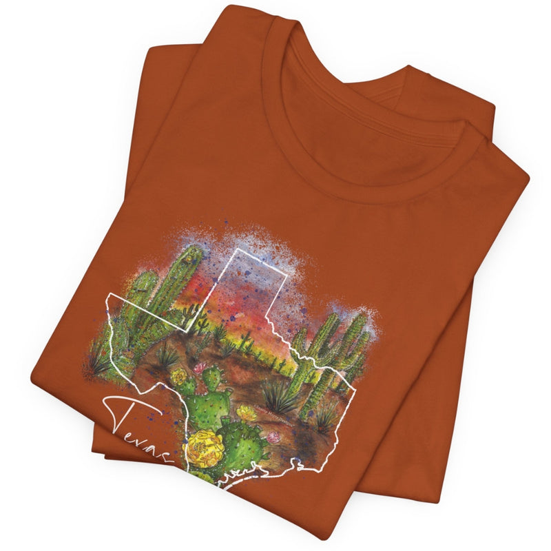 TS-010 Texas Desert Graphic T-Shirt - Wholesale