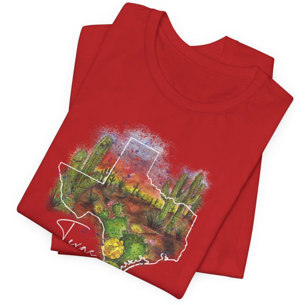 TS-010 Texas Desert Graphic T-Shirt - Wholesale