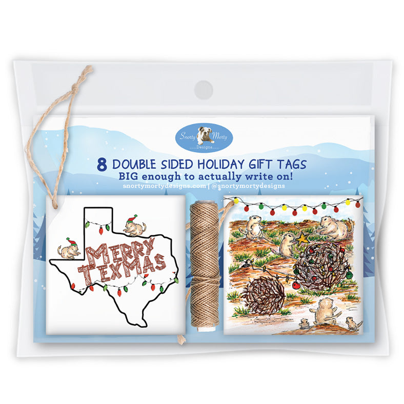 TAG-006 Texas Prairie Dog Christmas Gift Tags - Wholesale
