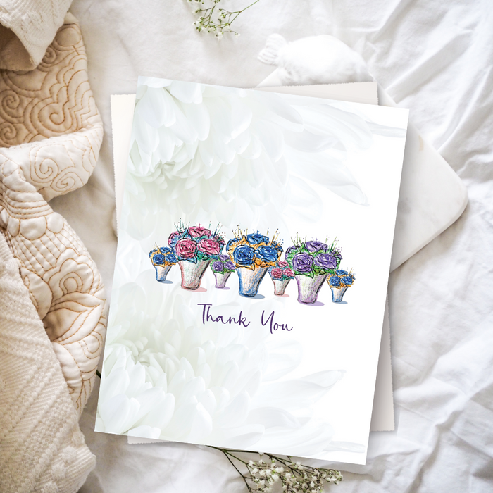 Thank You With Roses Card