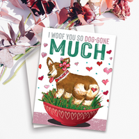 Valentines Corgi Card