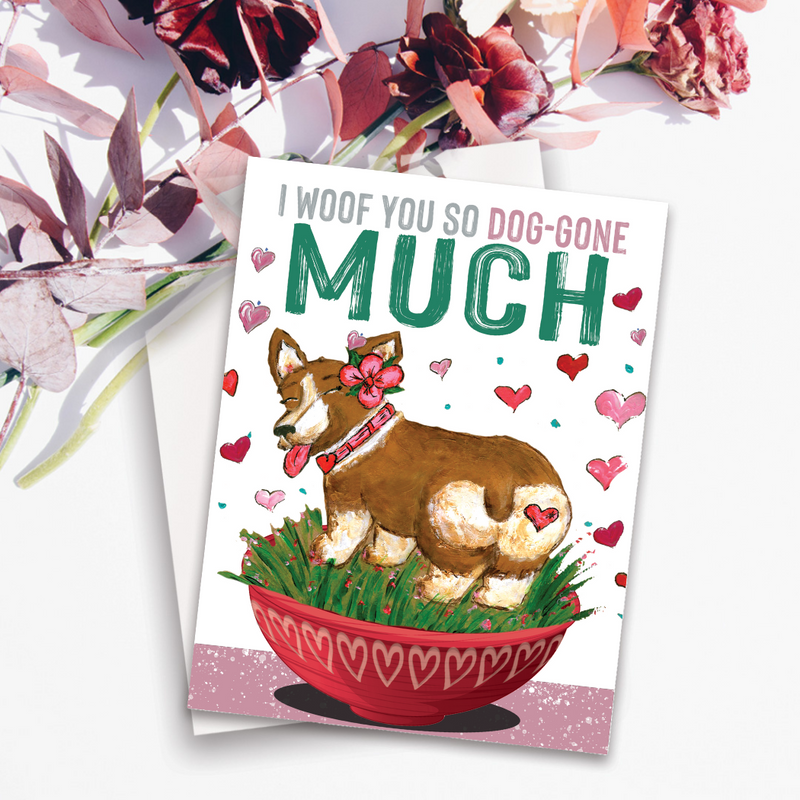 Valentines Corgi Card