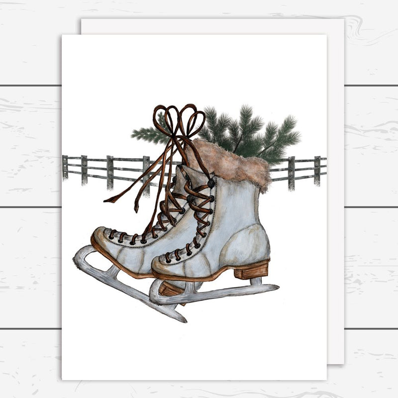 Winter Ice Skates Card