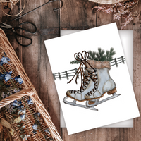 ART-001 Winter Ice Skates Card - Wholesale