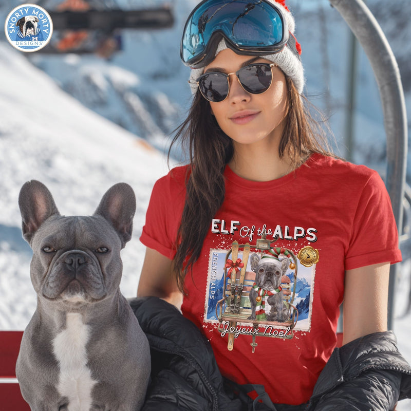 Elf of the Alps – Funny French Bulldog Ski Holiday Shirt